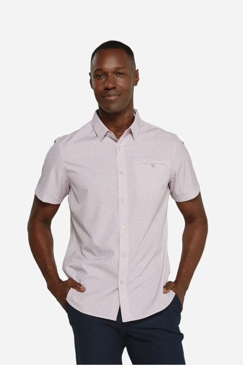 7 Diamonds Ardon Short Sleeve Shirt In Rose 1