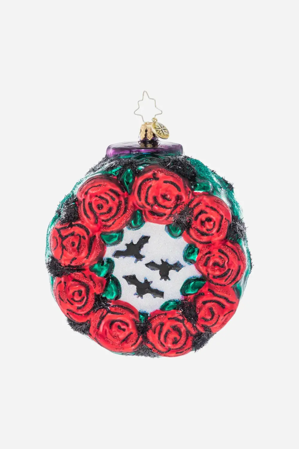 Christopher Radko Spooky Skull Wreath Ornament 2