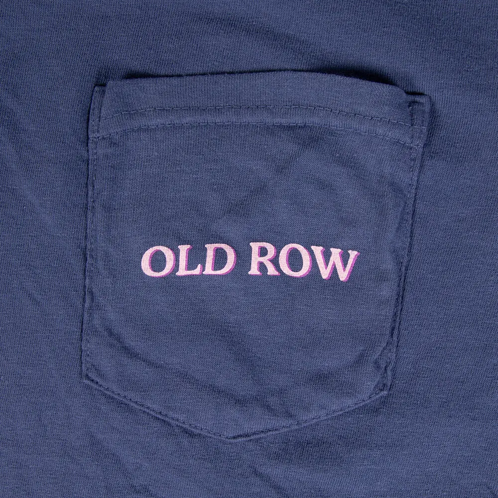 Old Row Group Therapy Pocket Tee In China Blue 3