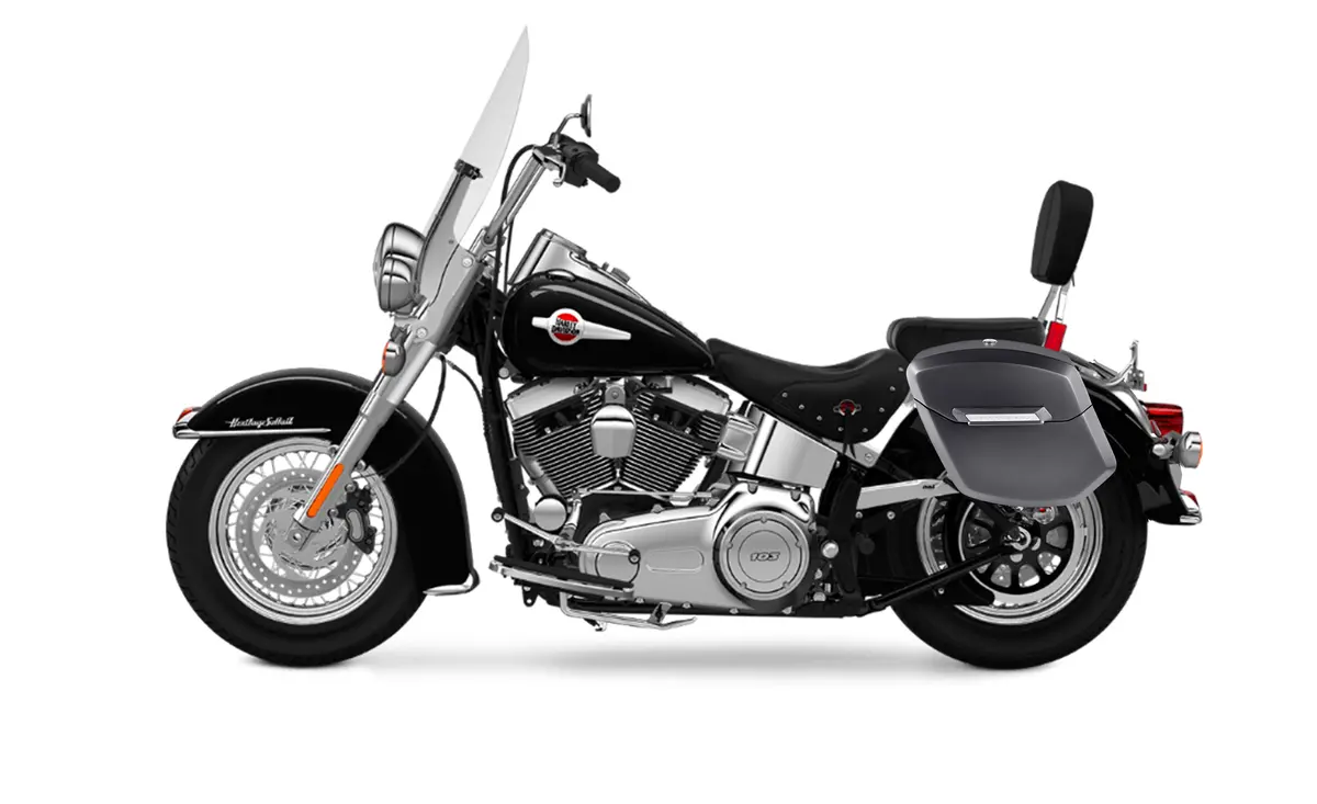 12L - Ironclad Quick Mount Medium Harley Heritage Classic Flstc/I Matte Hard Solo Saddlebag (Left Only) 2