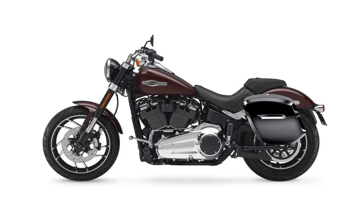 12L - Ironclad Quick Mount Medium Harley Softail Sport Glide Painted Hard Solo Saddlebag (Left Only) 2