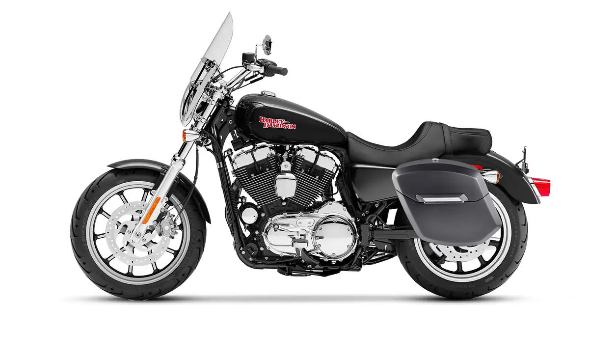 12L - Ironclad Quick Mount Medium Harley Sportster Super Low Xl1200t Matte Hard Solo Saddlebag (Left Only) 2