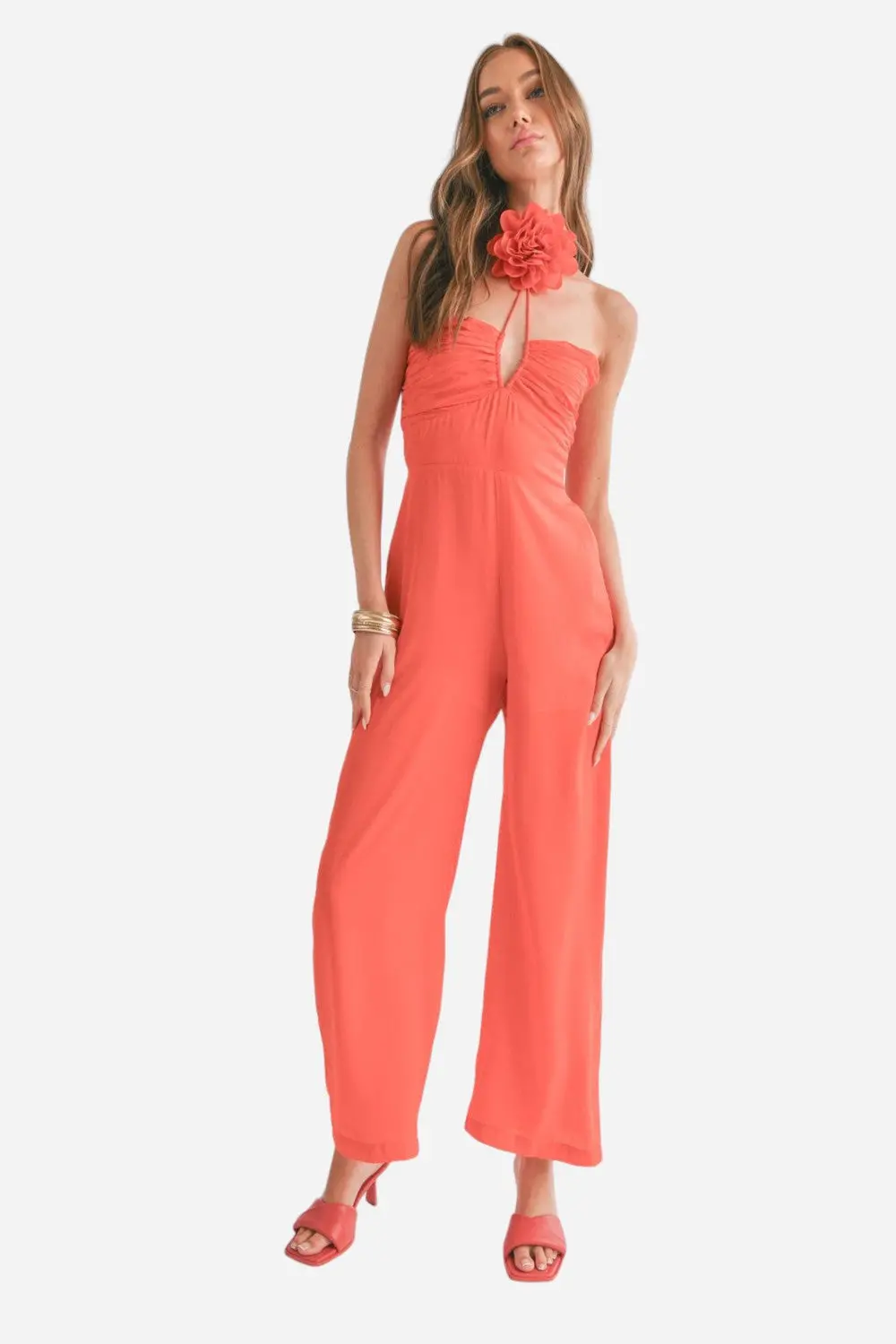 Sage The Label Dream Skies Flower Halter Jumpsuit 1