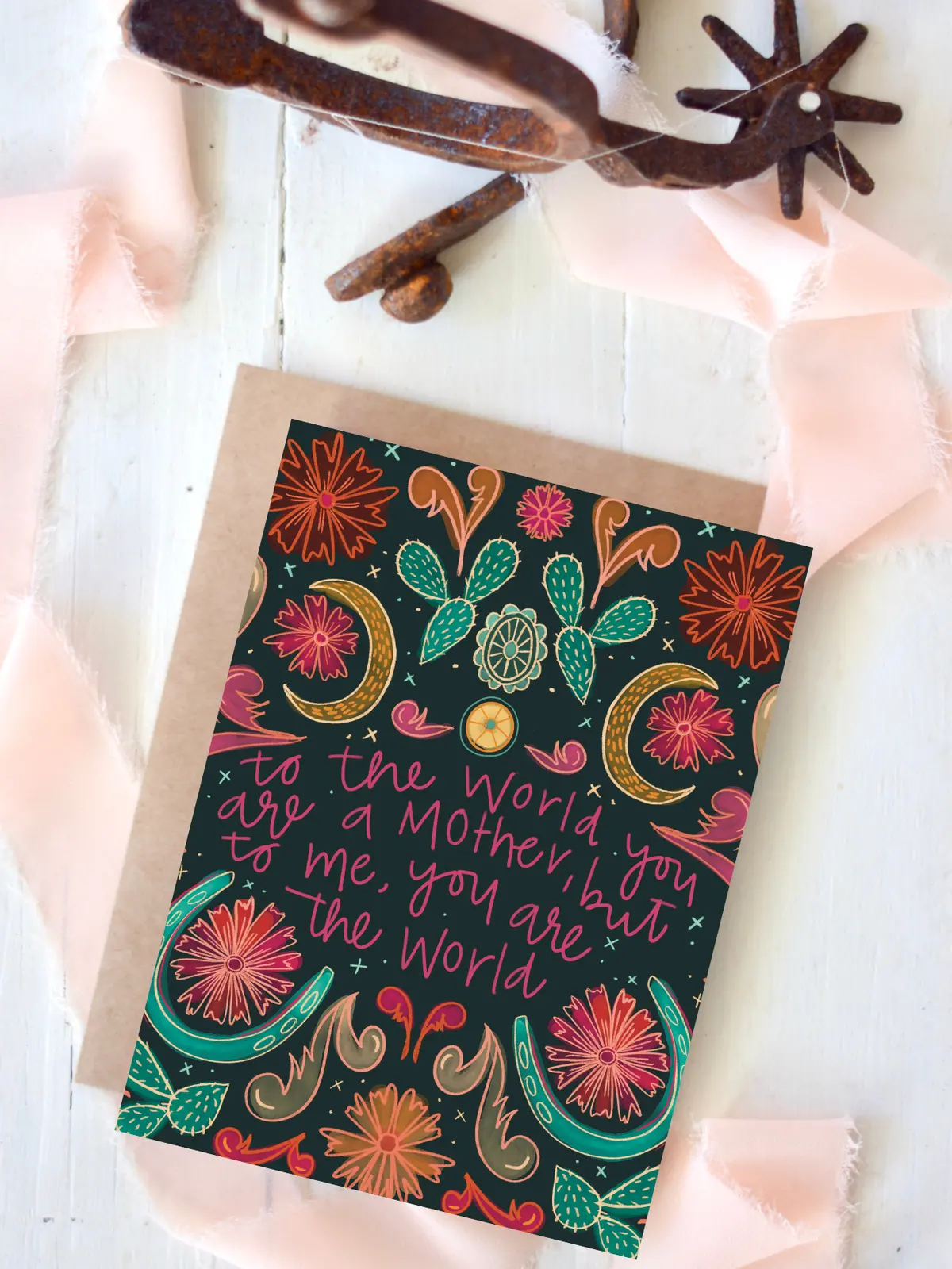 You Are My World Mother--Western Greeting Card 1