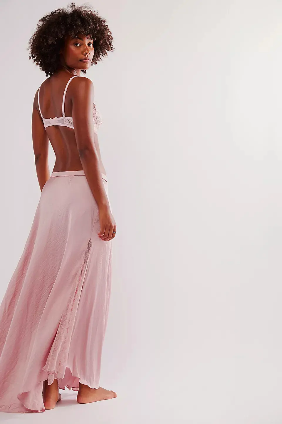 Free People Make You Mine Half Slip Skirt In Pale Mauve 3