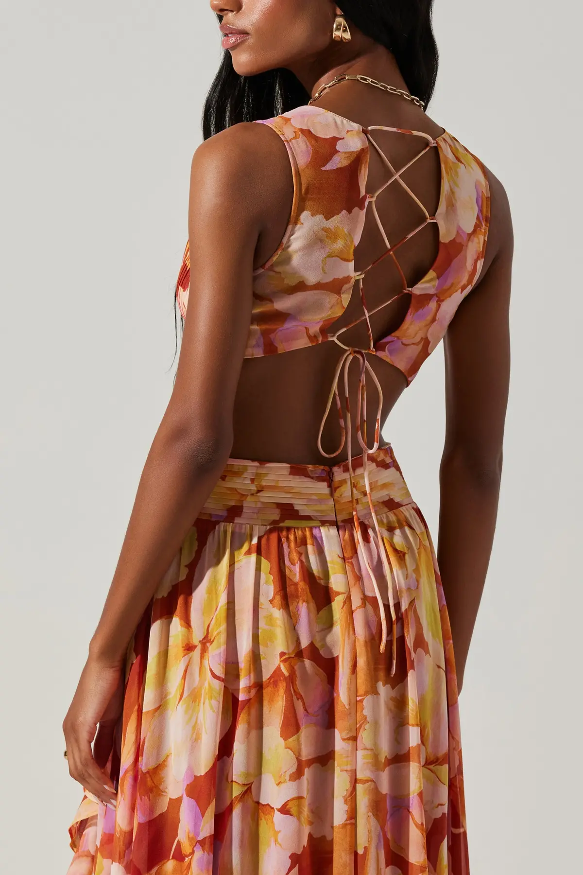 Astr The Label Noya Dress In Rust Yellow 3