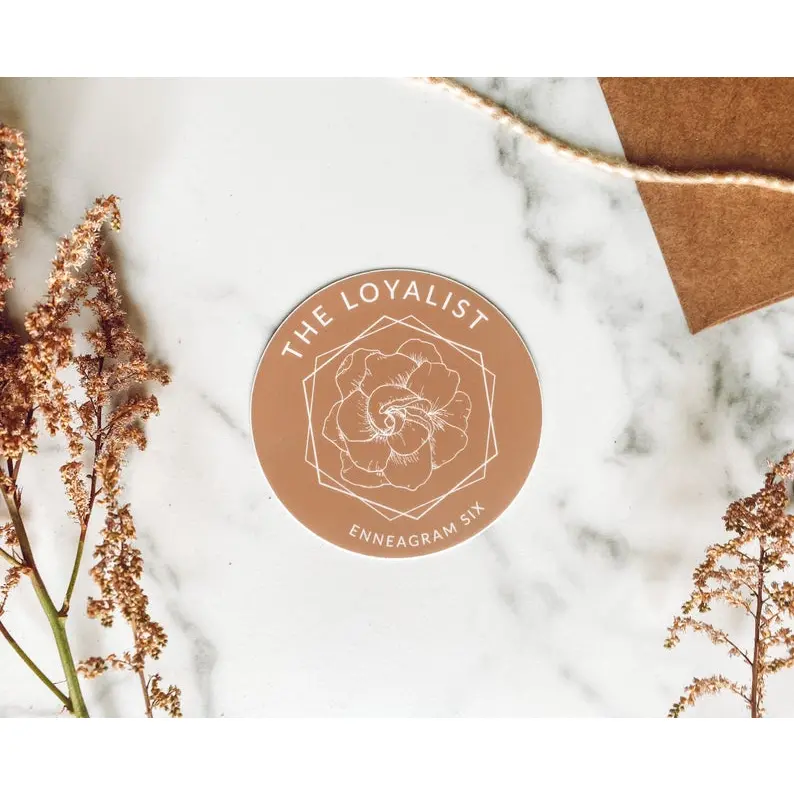 Enneagram 6 Floral Sticker 1
