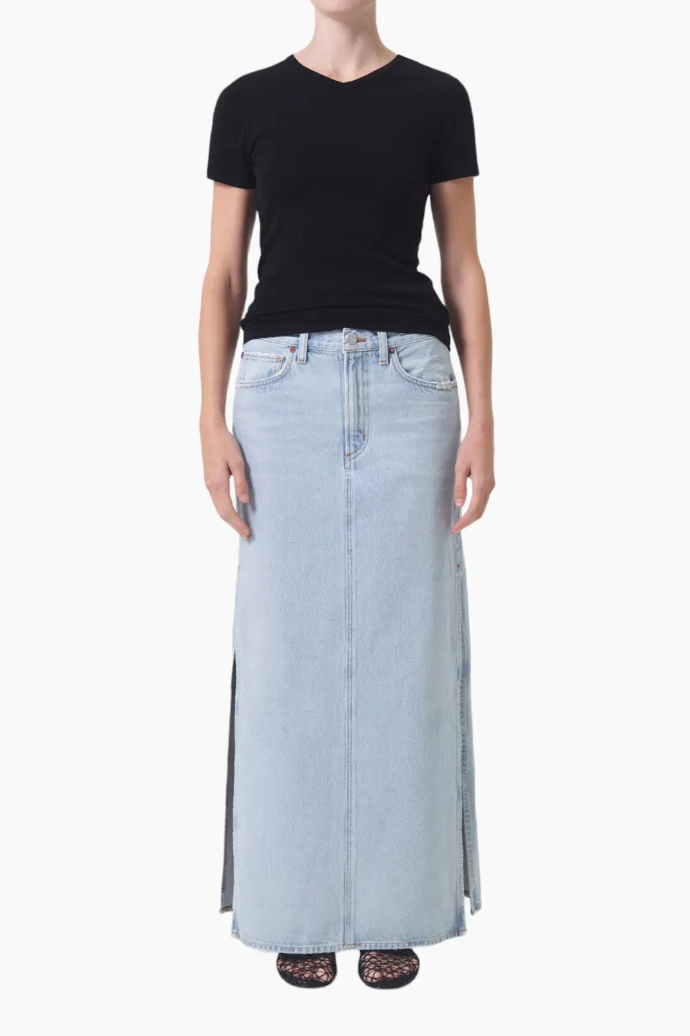 Agolde Astrid Slice Skirt In Fragment 1