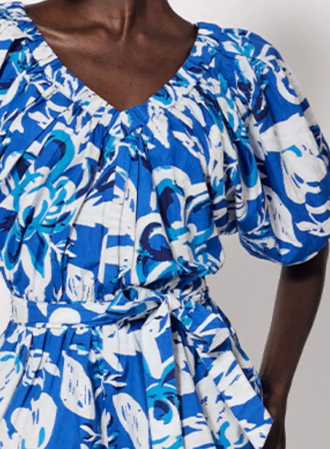 Cleobella Thalia Romper In Azure Print 3