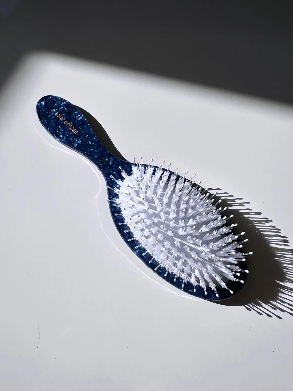 Solar Eclipse Hand-Painted Evil Eye Acetate 2-1 Daily Hair Brush 2