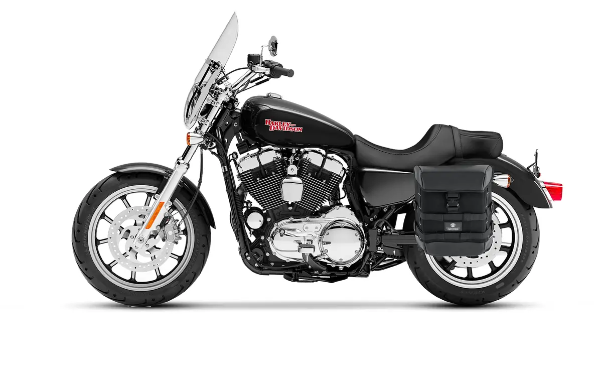 15L - Incognito Quick Mount Medium Solo Motorcycle Saddlebag (Left Only) For Harley Sportster 1200 Super Low Xl1200t 2