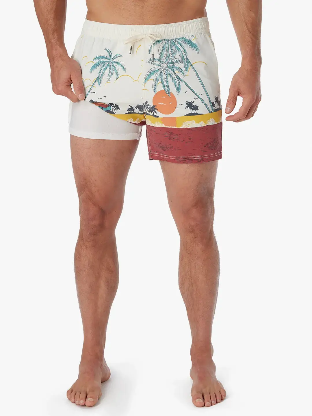 Fair Harbor The Bungalow Swim Trunk In Beach Sunset 2