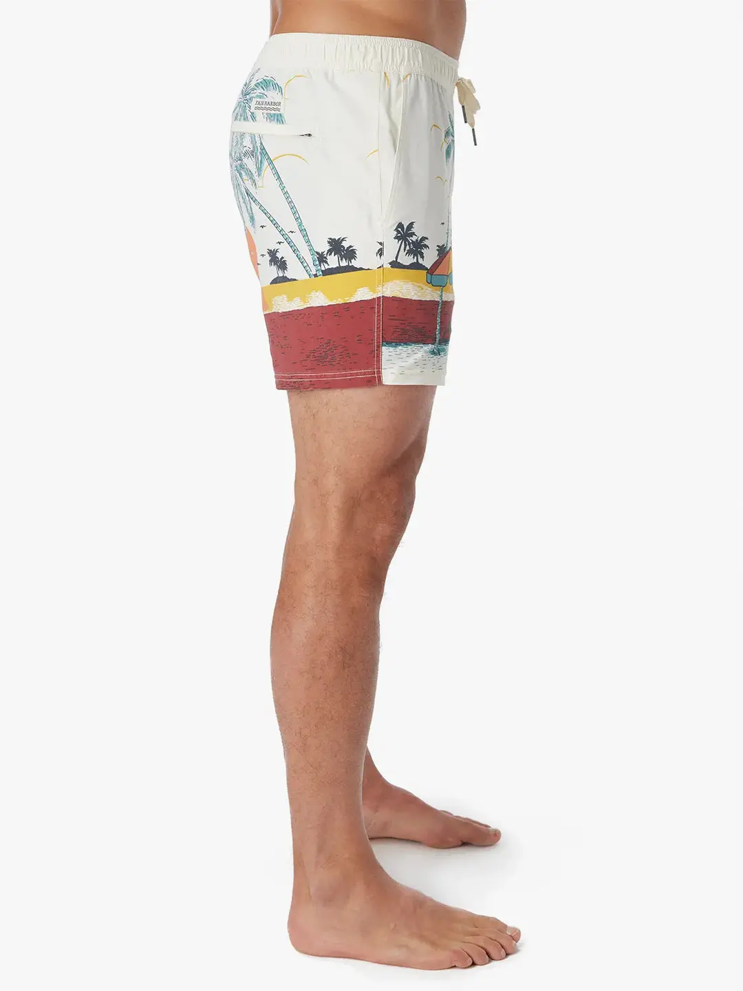 Fair Harbor The Bungalow Swim Trunk In Beach Sunset 3