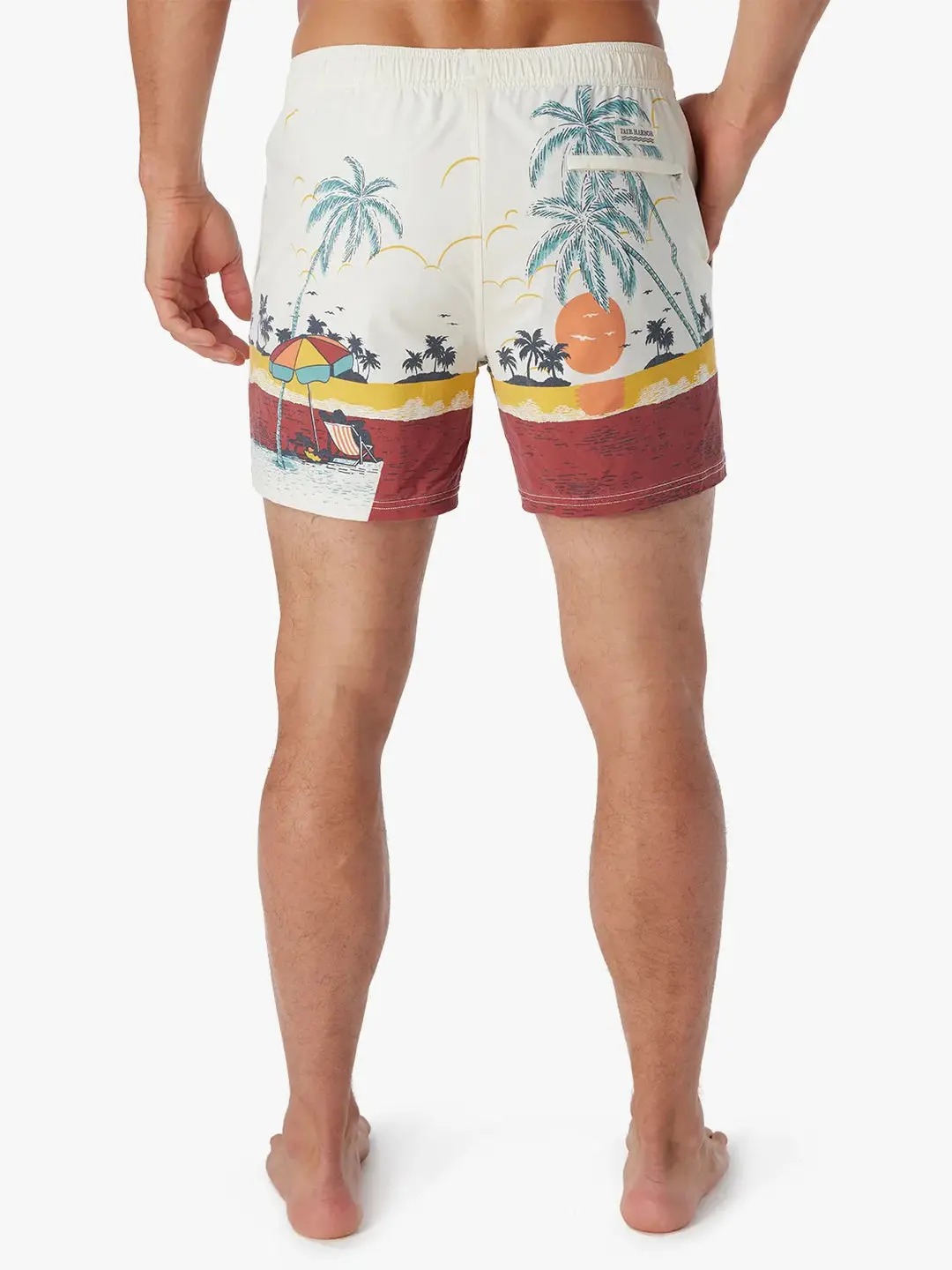 Fair Harbor The Bungalow Swim Trunk In Beach Sunset 4