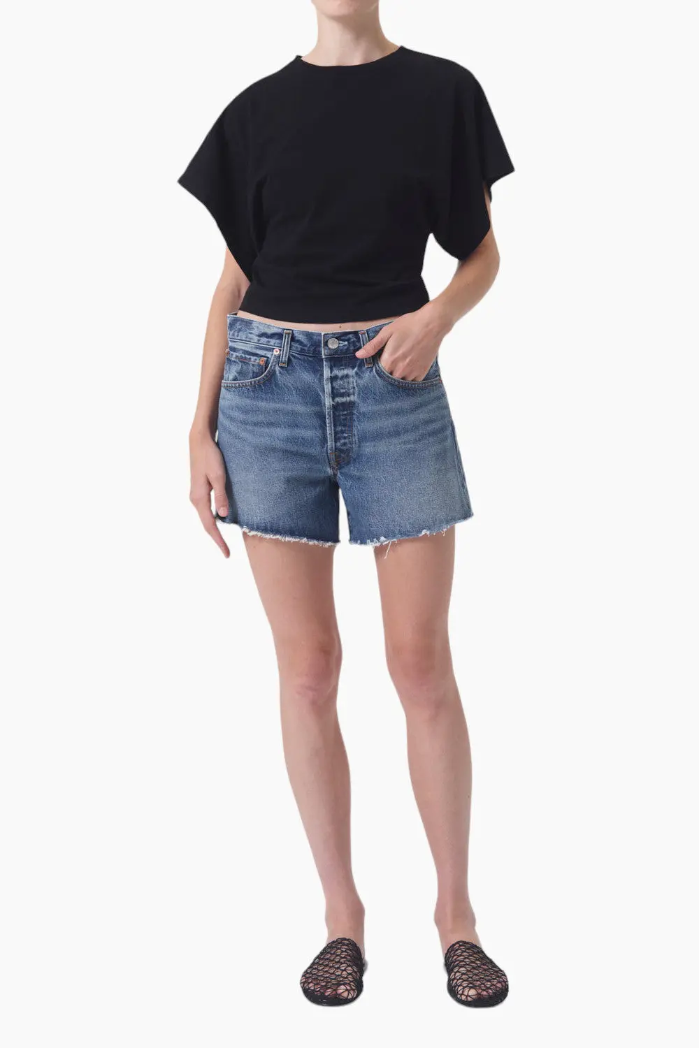Agolde Parker Long Short In Ruin 1