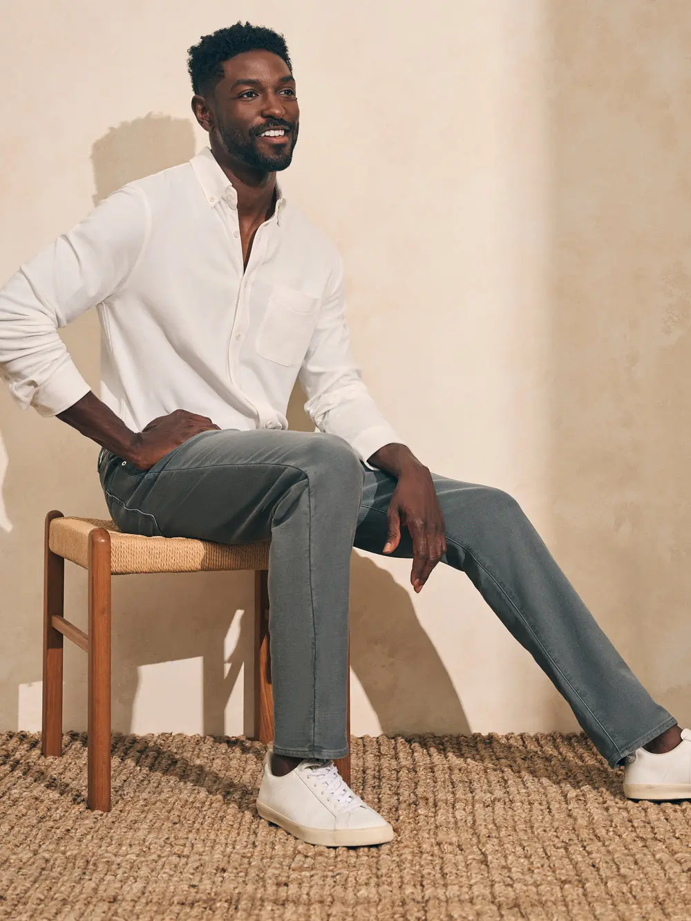 Faherty Stretch Terry 5-Pocket Pant In Slate 3