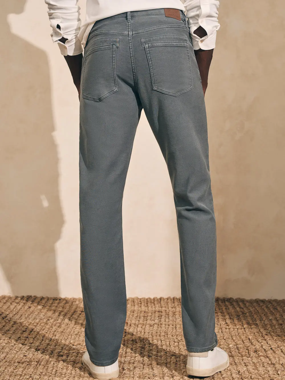 Faherty Stretch Terry 5-Pocket Pant In Slate 4