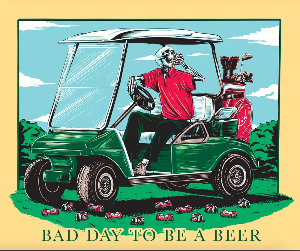 Old Row Bad Day To Be A Beer Golf Pocket Tee 2