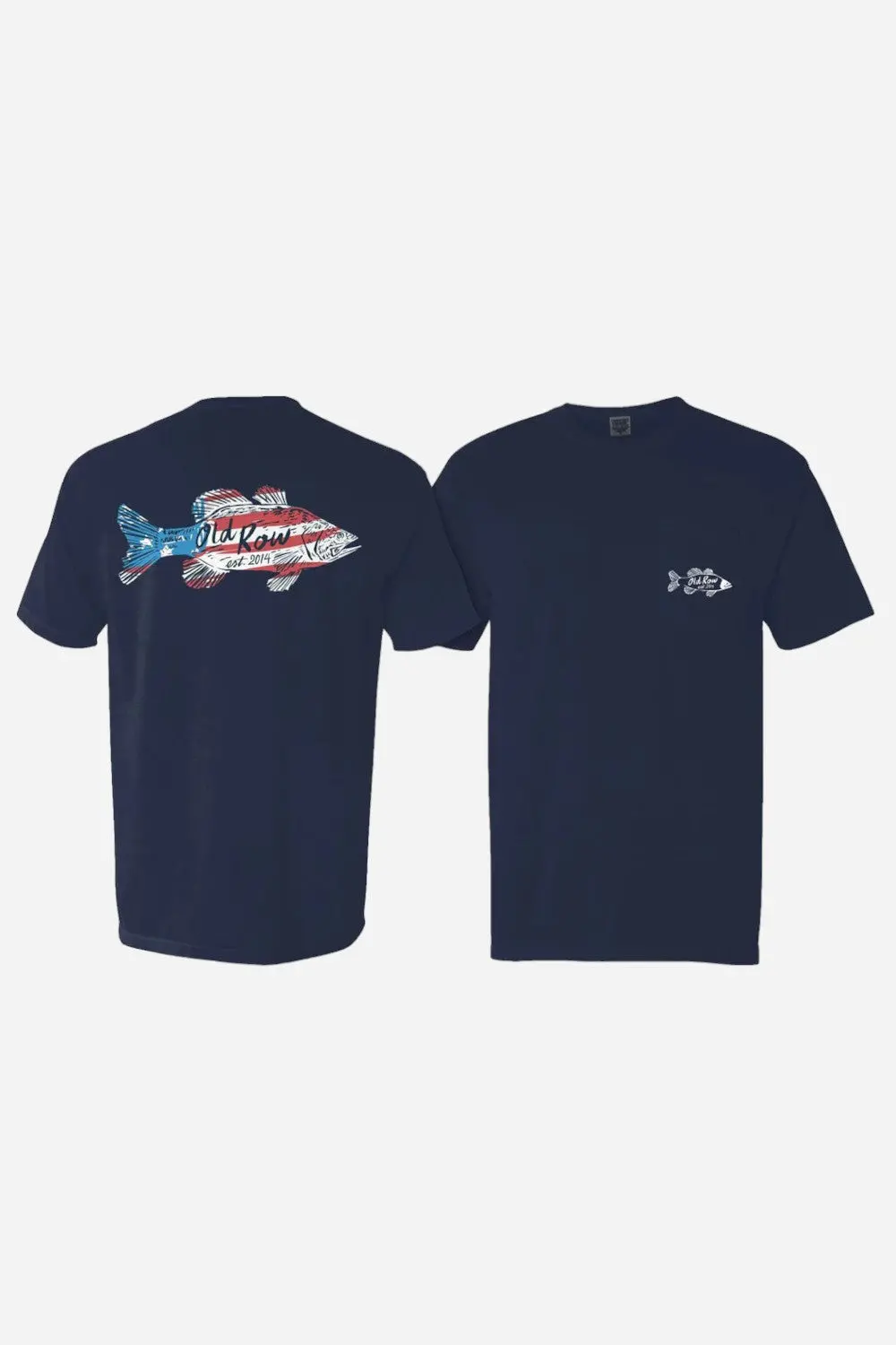 Old Row Outdoors Bass Usa Pocket Tee In Navy 1