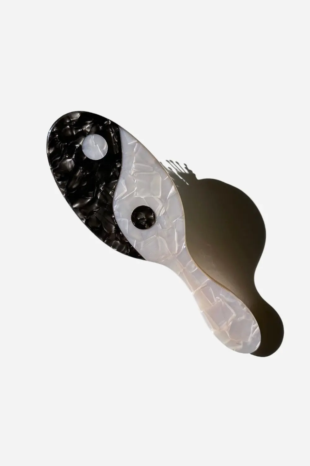 Solar Eclipse Hand-Painted Yin Yang Acetate 2-1 Daily Hair Brush 1