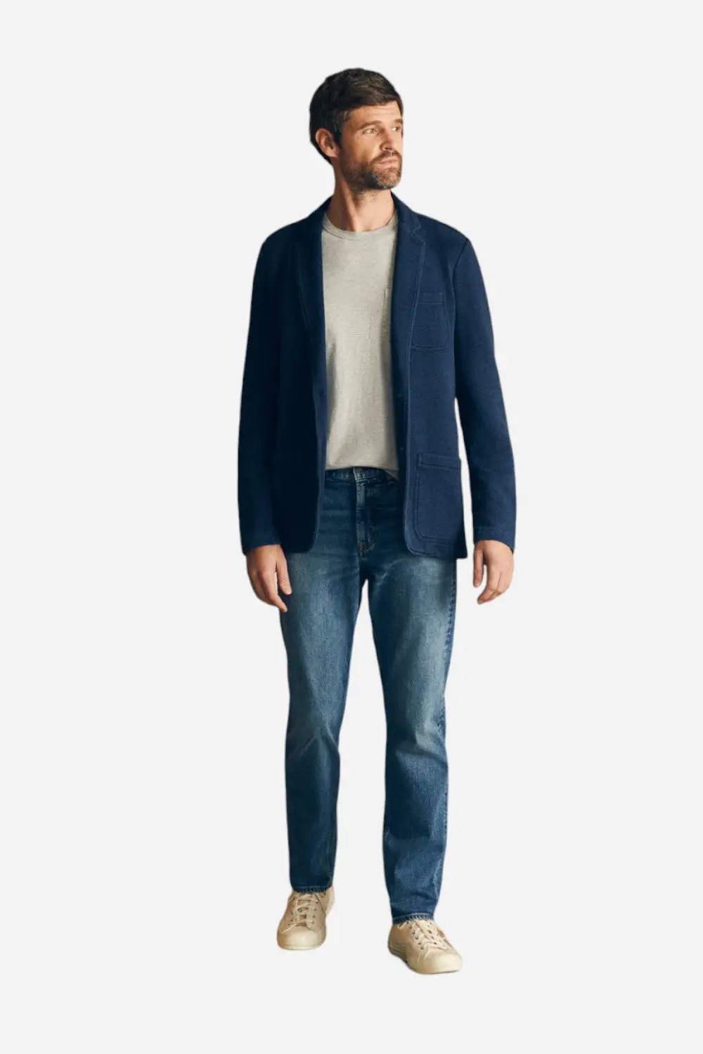 Faherty Inlet Knit Blazer In Hendricks Indigo Wash 1