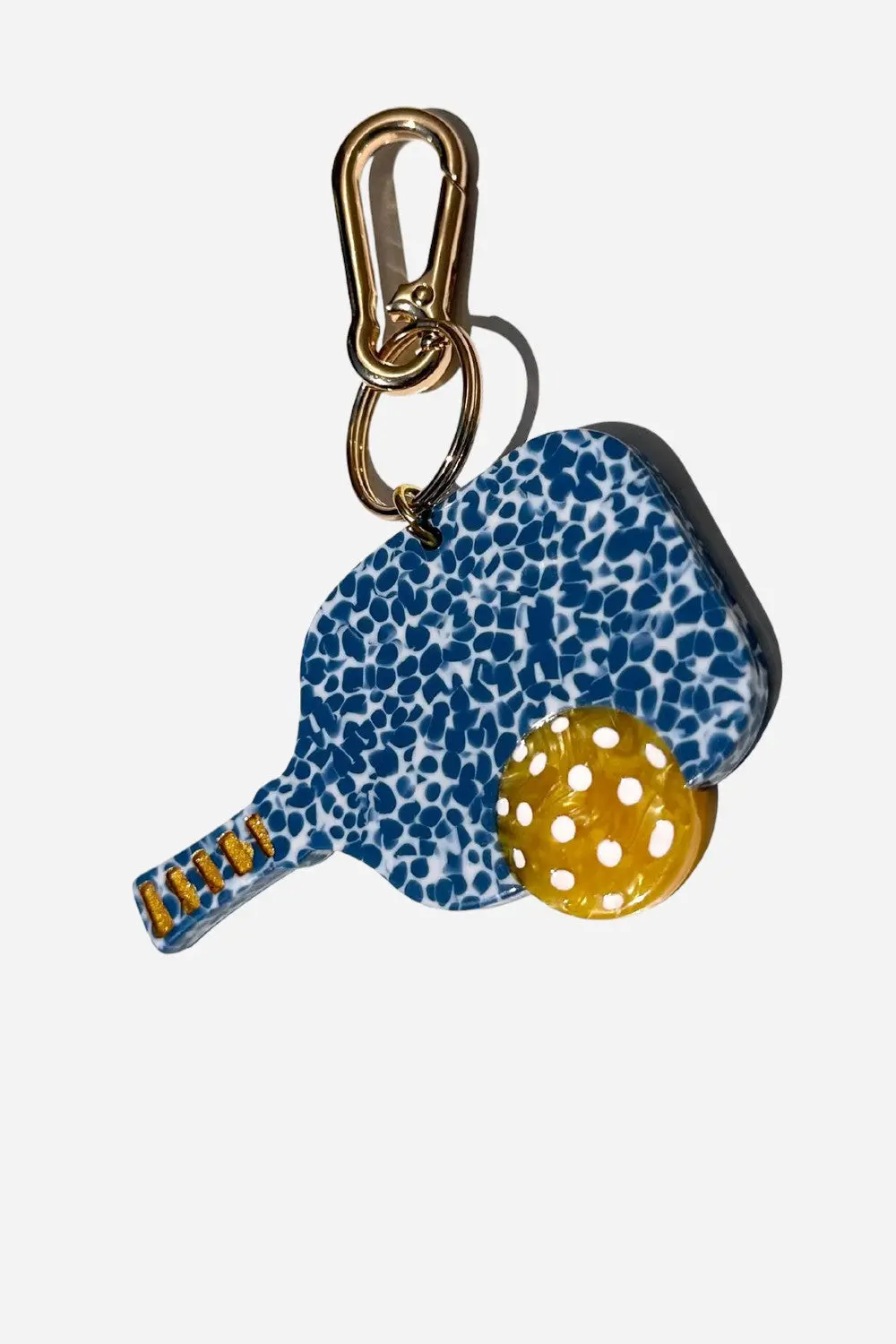 Solar Eclipse Hand-Painted Pickleball Keychain 1