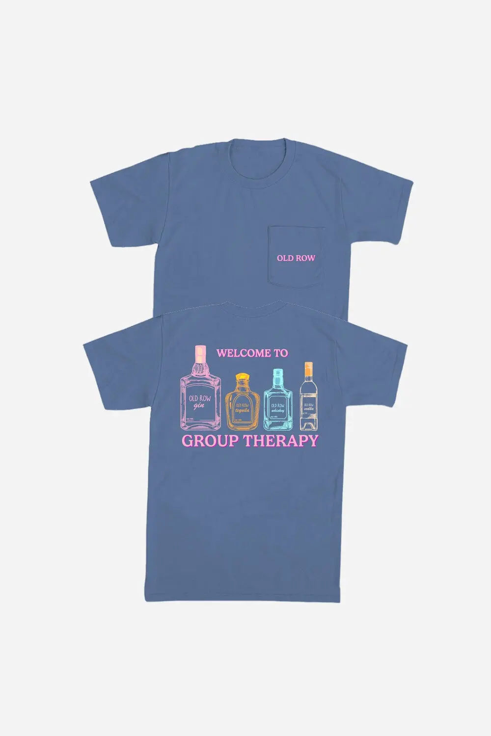 Old Row Group Therapy Pocket Tee In China Blue 1
