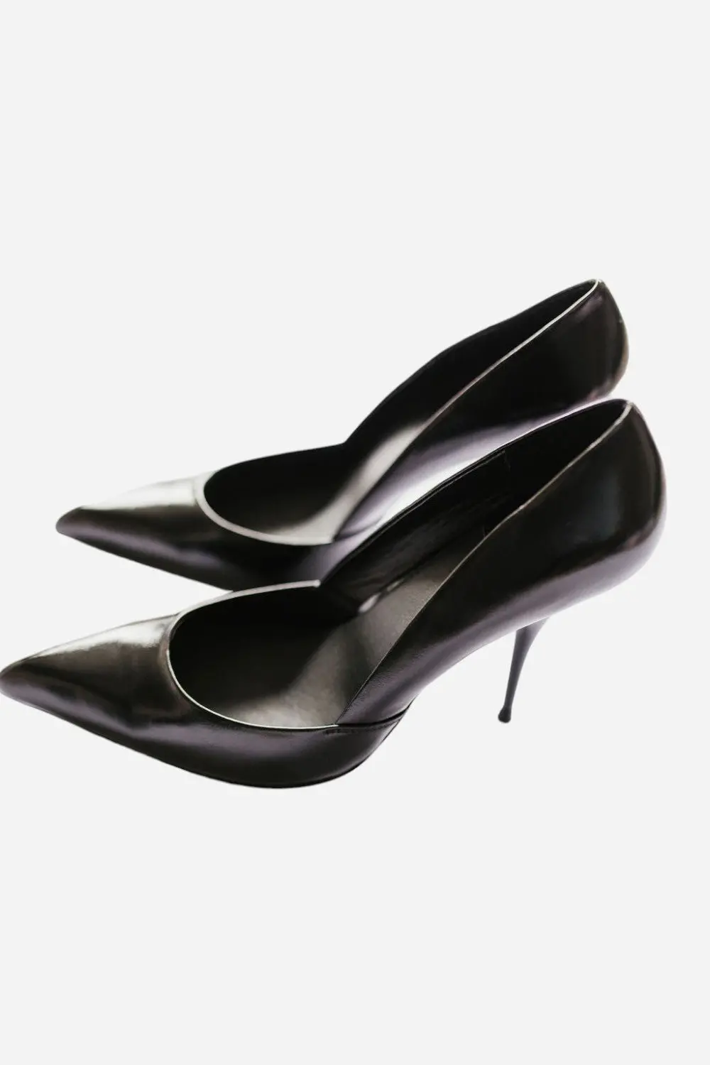 Jeffrey Campbell Convince Dress Pump In Black Leather 1