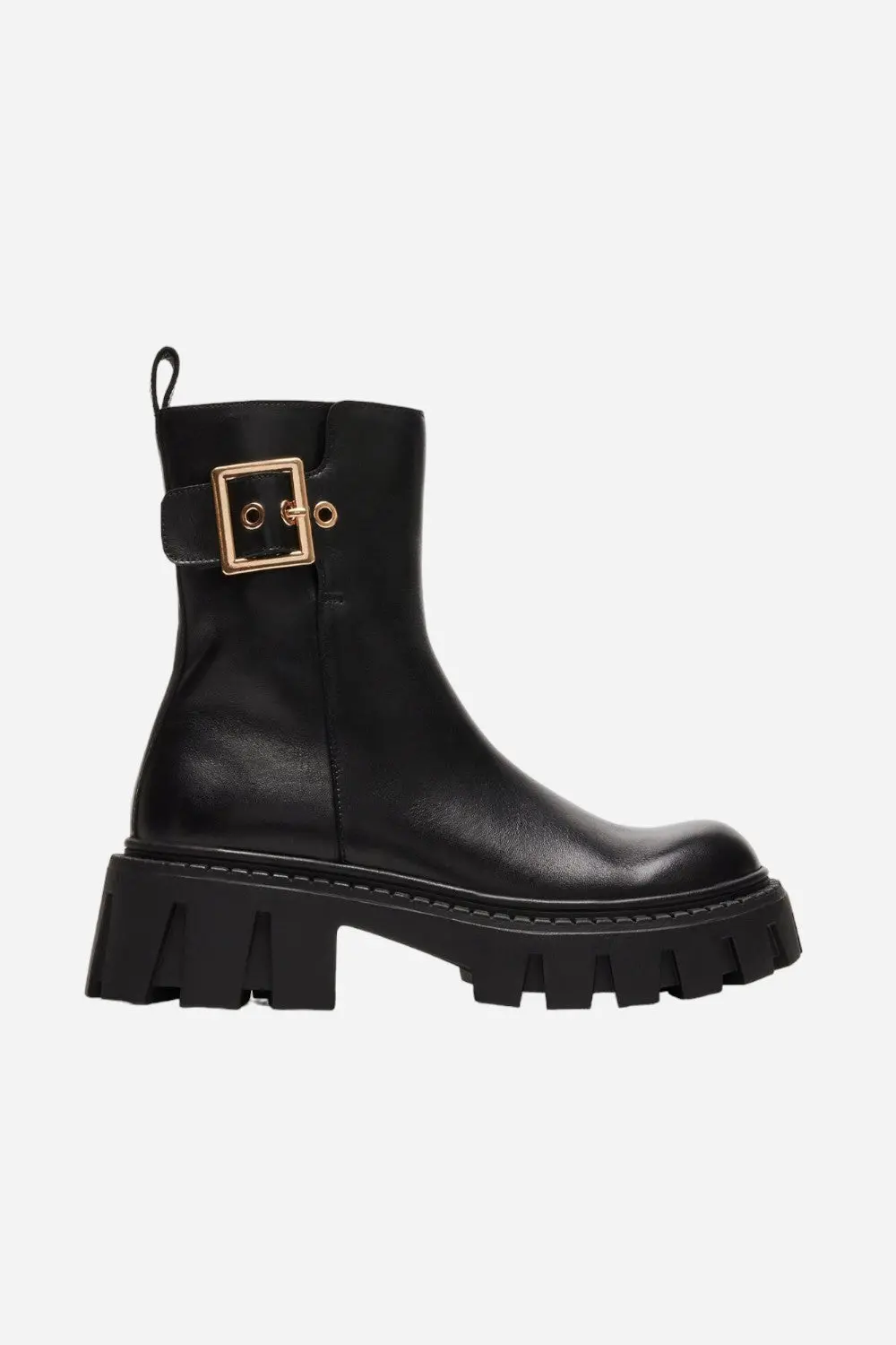 Steve Madden Samera Booties In Black Leather 1