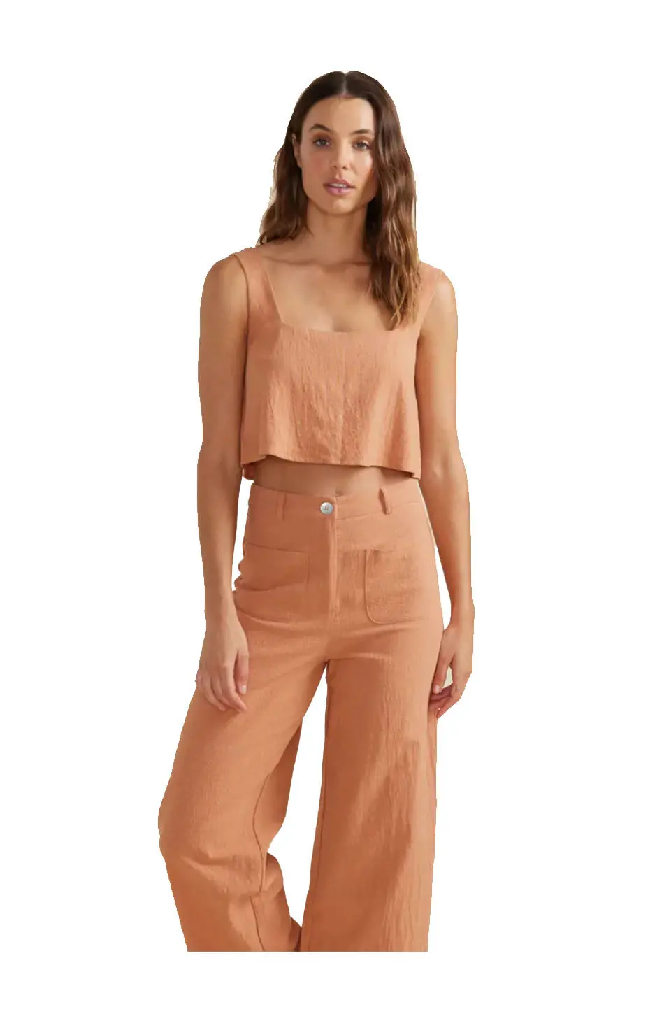 Mink Pink Leon Crop Top In Cinnamon 1