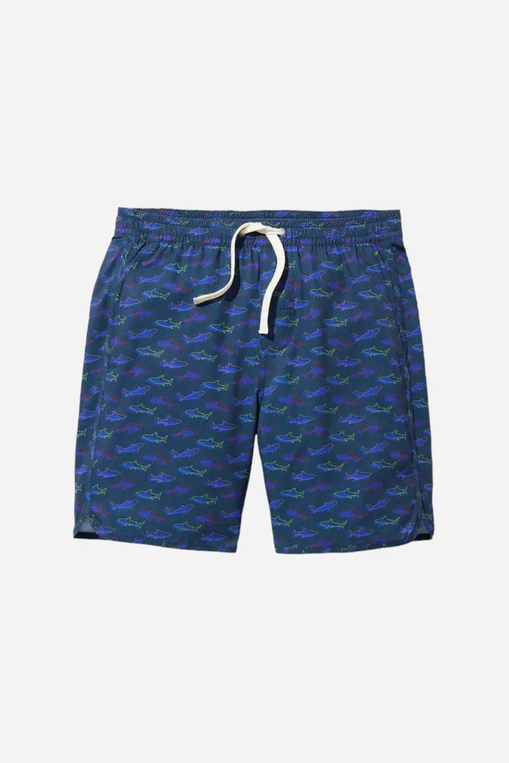 Fair Harbor Kids Anchor Trunk In Navy Neon Sharks 1