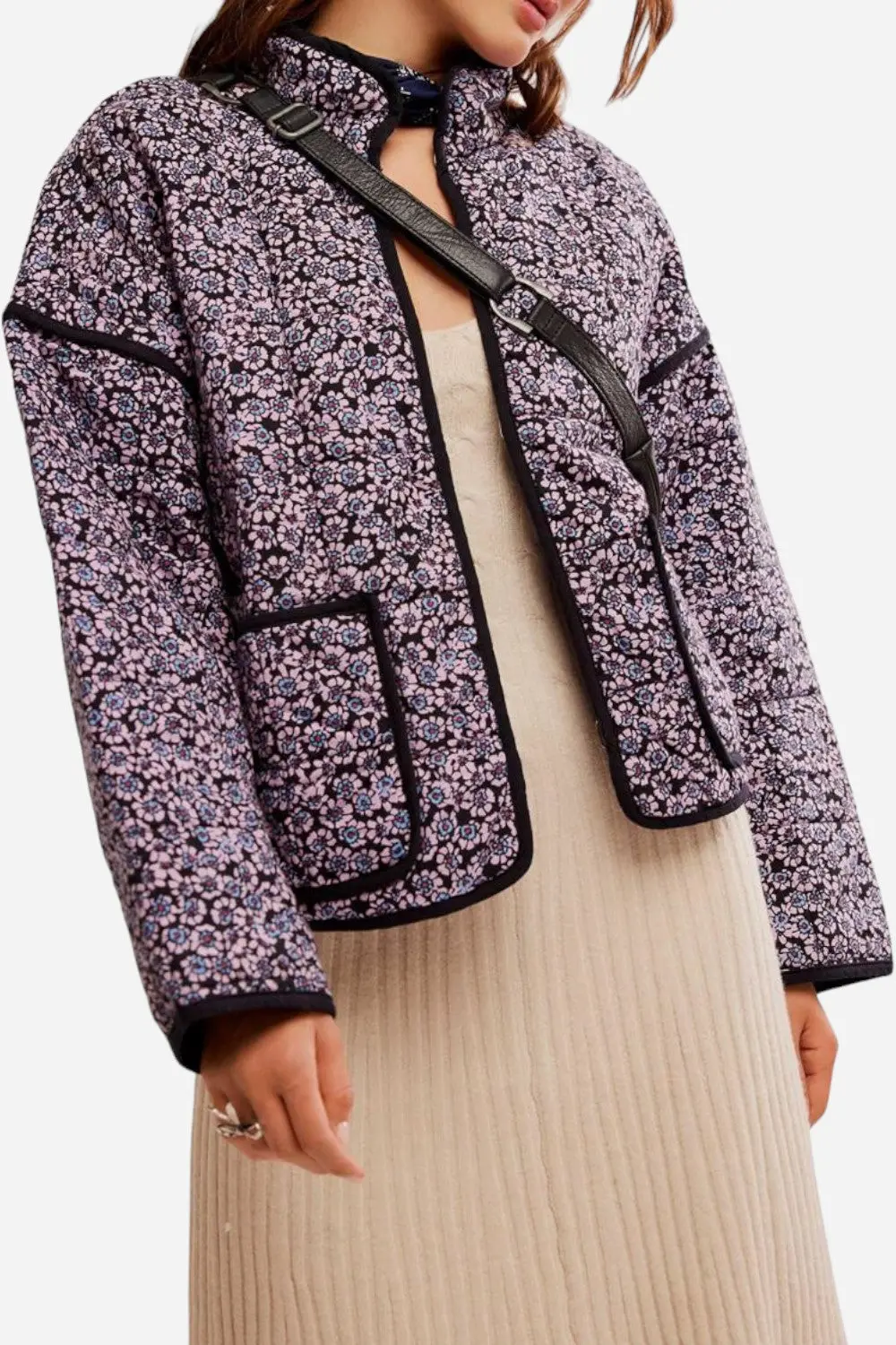 Free People Chloe Jacket In Midnight Combo 1