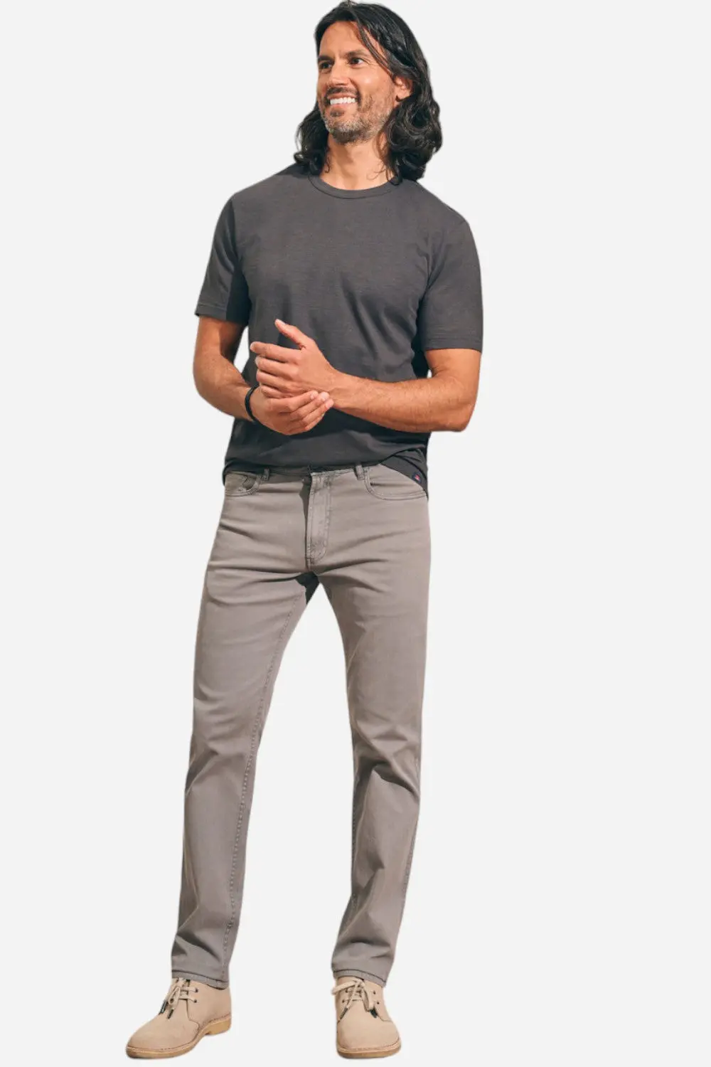 Faherty Sunwashed Tee In Washed Black 1