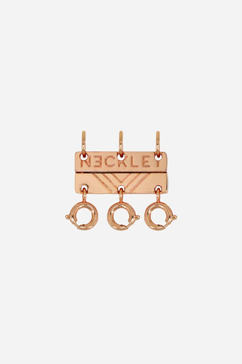 Necklet Stainless Steel Rose Gold Triple Layering Clasp 1