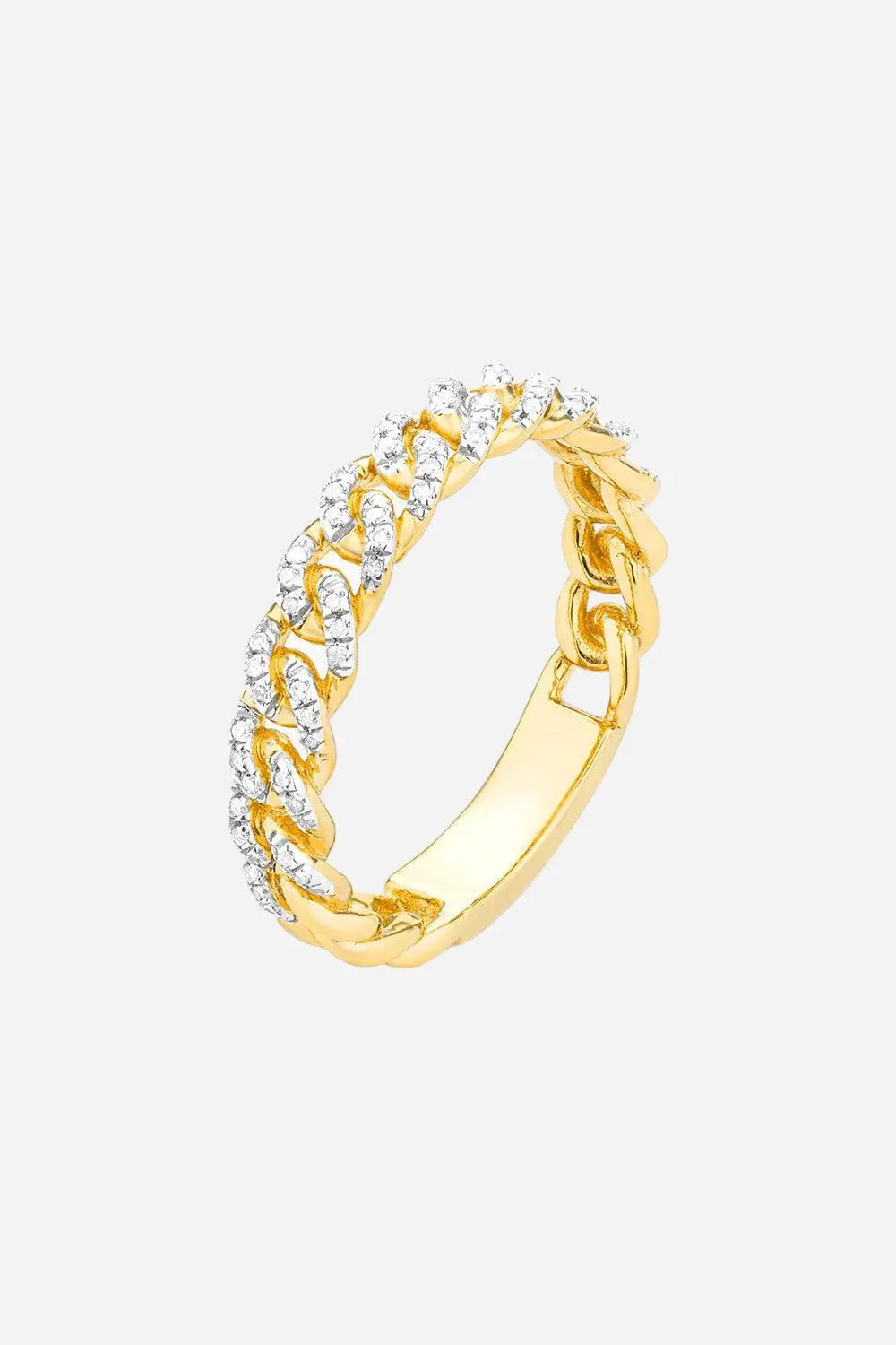 Ella Stein Mini Link Stackable Ring In Gold - Size 6 1