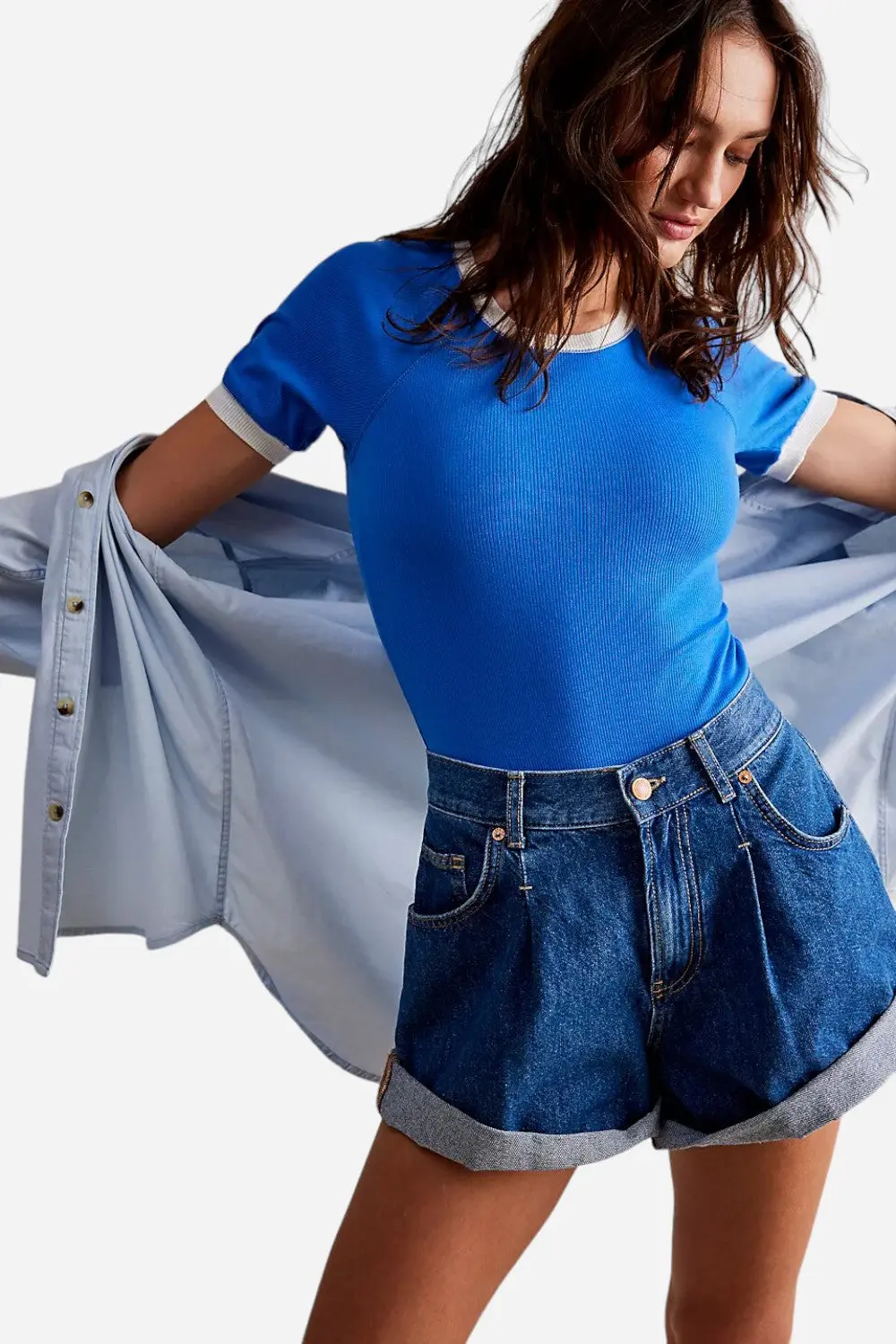 Free People We The Free Danni Shorts In Stargaze 1