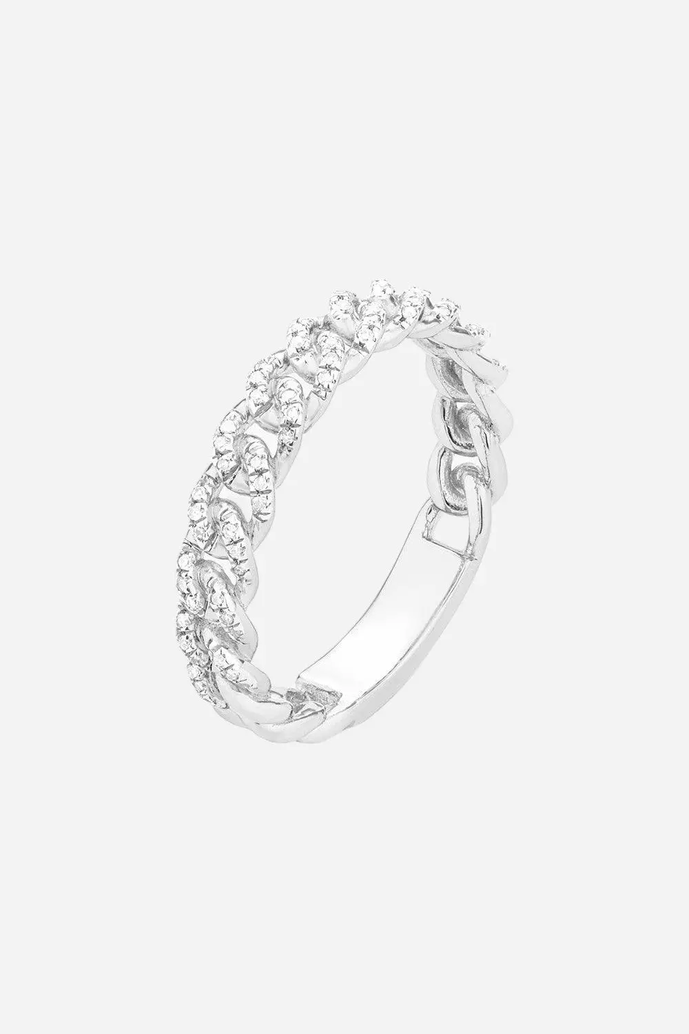 Ella Stein Mini Link Stackable Ring In Sterling Silver - Size 5 1