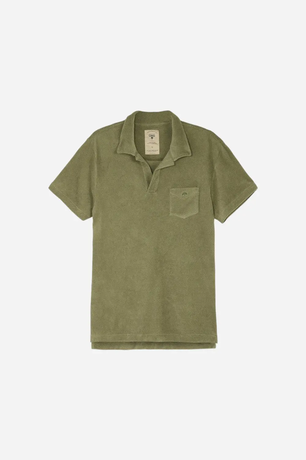 Oas Khaki Polo Terry Shirt 1