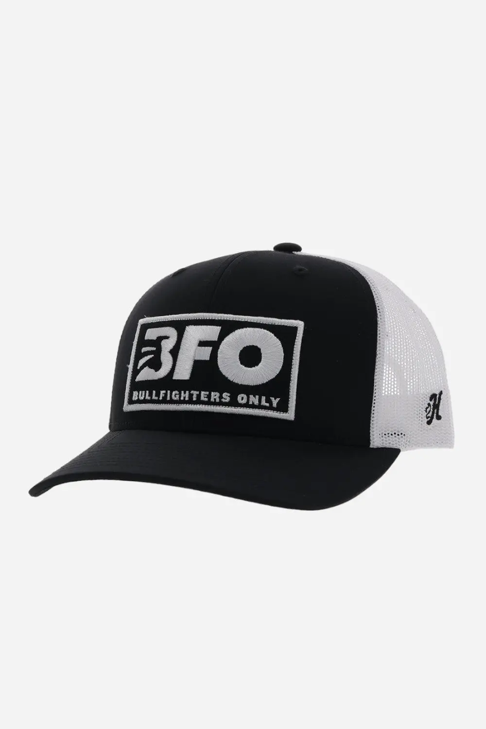 Hooey Trucker Bfo Hat In Black White Patch 1