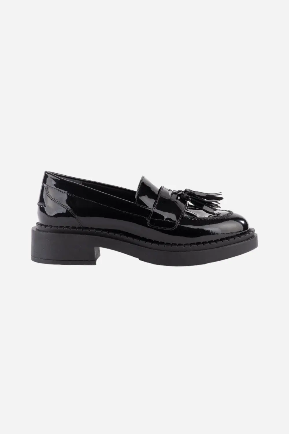 Seychelles Final Call Loafer In Black Patent 1