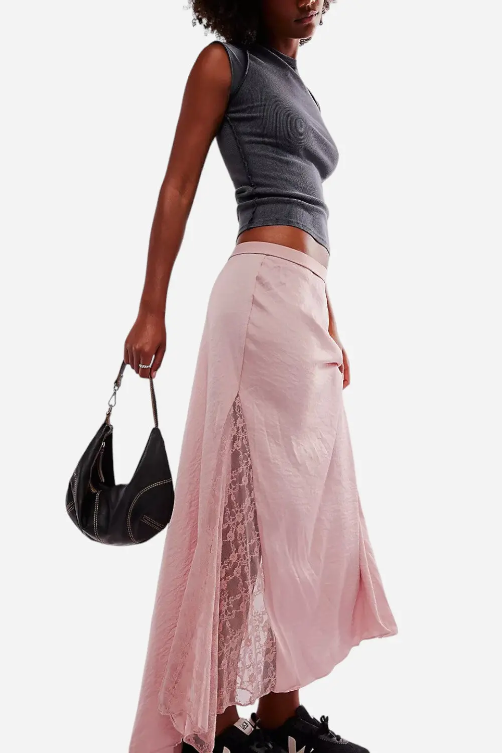 Free People Make You Mine Half Slip Skirt In Pale Mauve 1