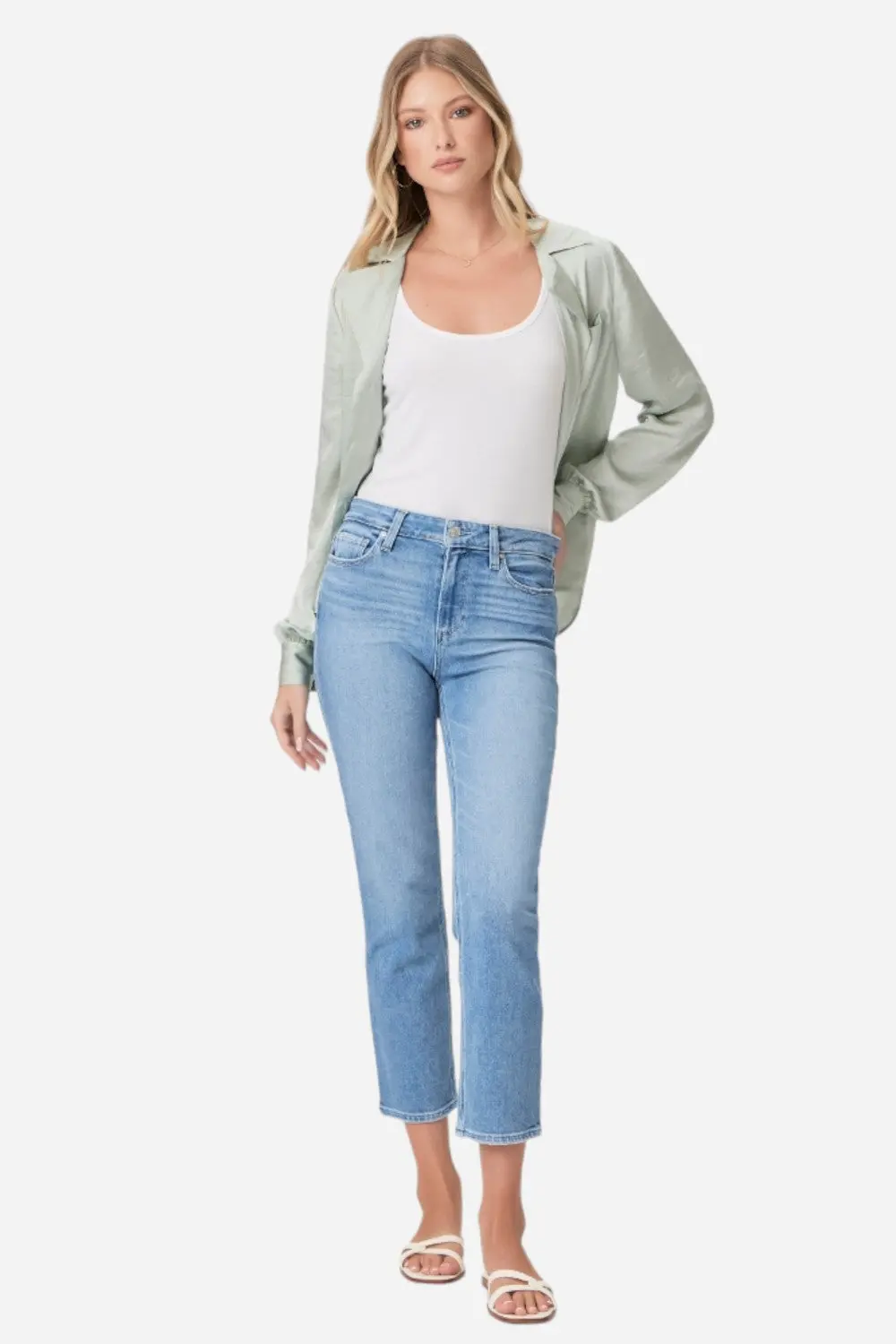 Paige Cindy Crop Jeans In Helena 1