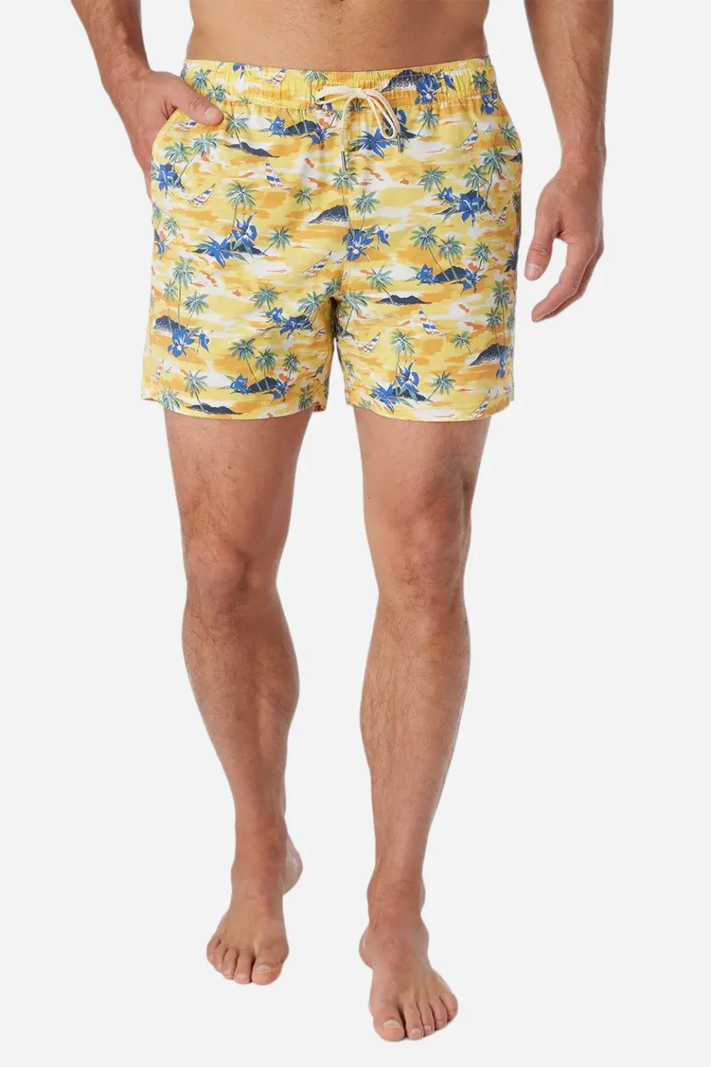 Fair Harbor The Bungalow Swim Trunk In Birds Of Paradise Windsail 1