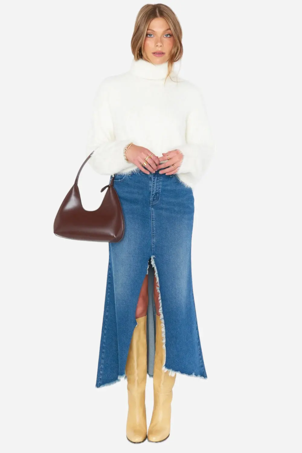 Show Me Your Mumu Reba Maxi Skirt In Open Seas 1