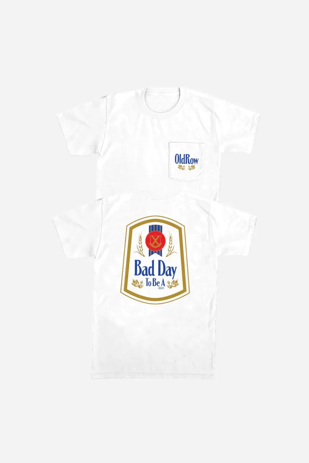 Old Row Bad Day To Be A Beer Natty Pocket Tee In White 1