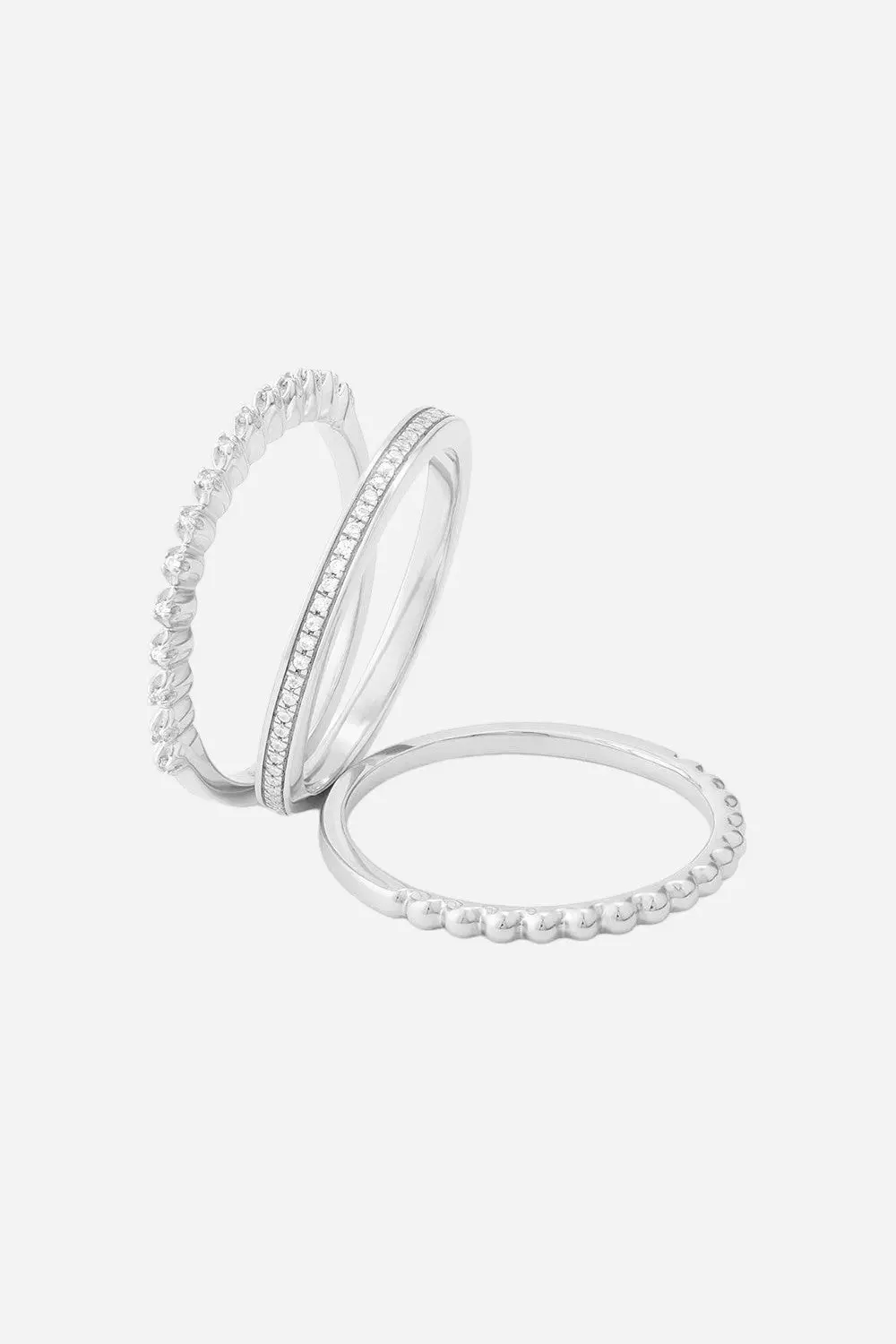 Ella Stein Diamonds & Bubbles Of Gold Stackable Ring In Sterling Silver - Size 7 1