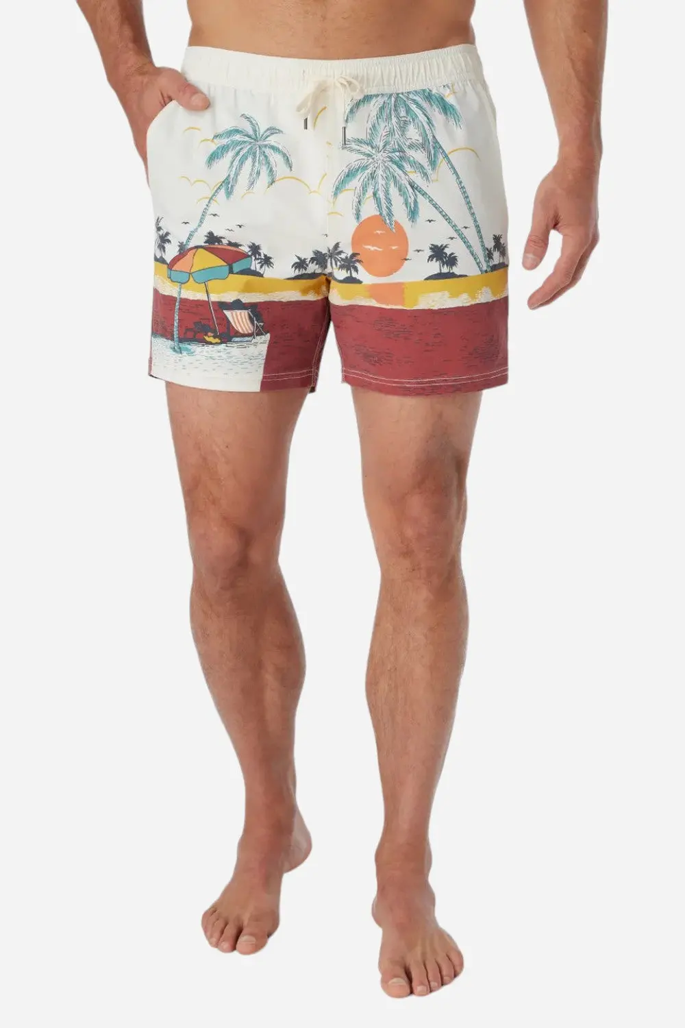 Fair Harbor The Bungalow Swim Trunk In Beach Sunset 1