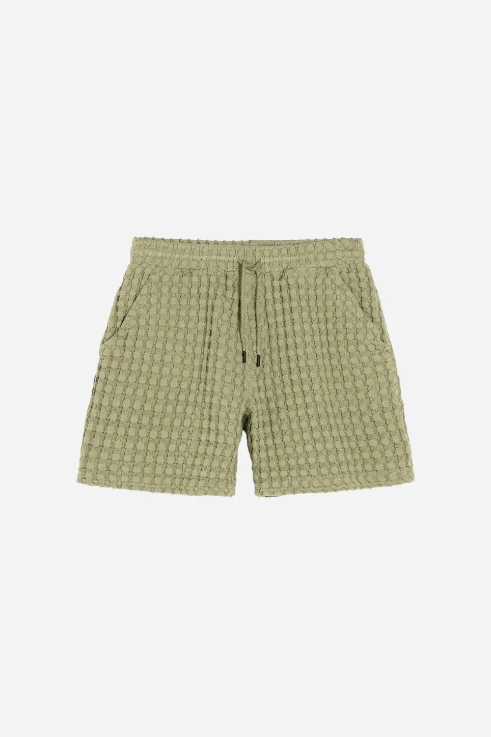 Oas Dusty Green Porto Waffle Short 1