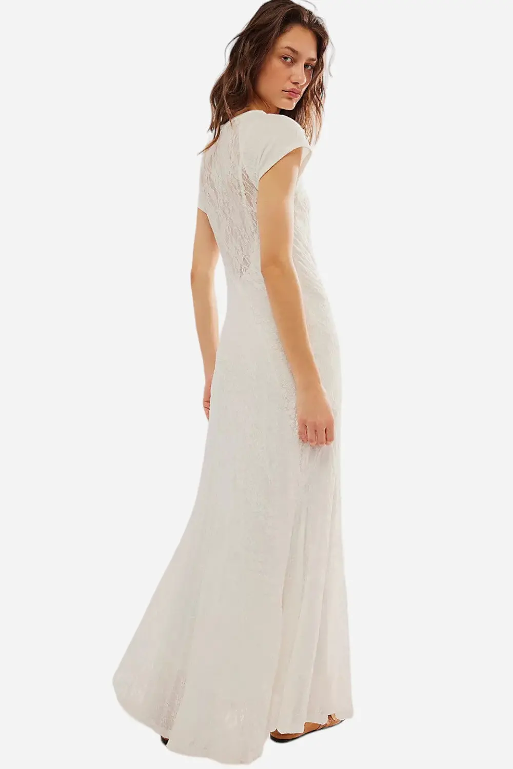 Free People Cypress Lace Maxi Dress In Optic White 1