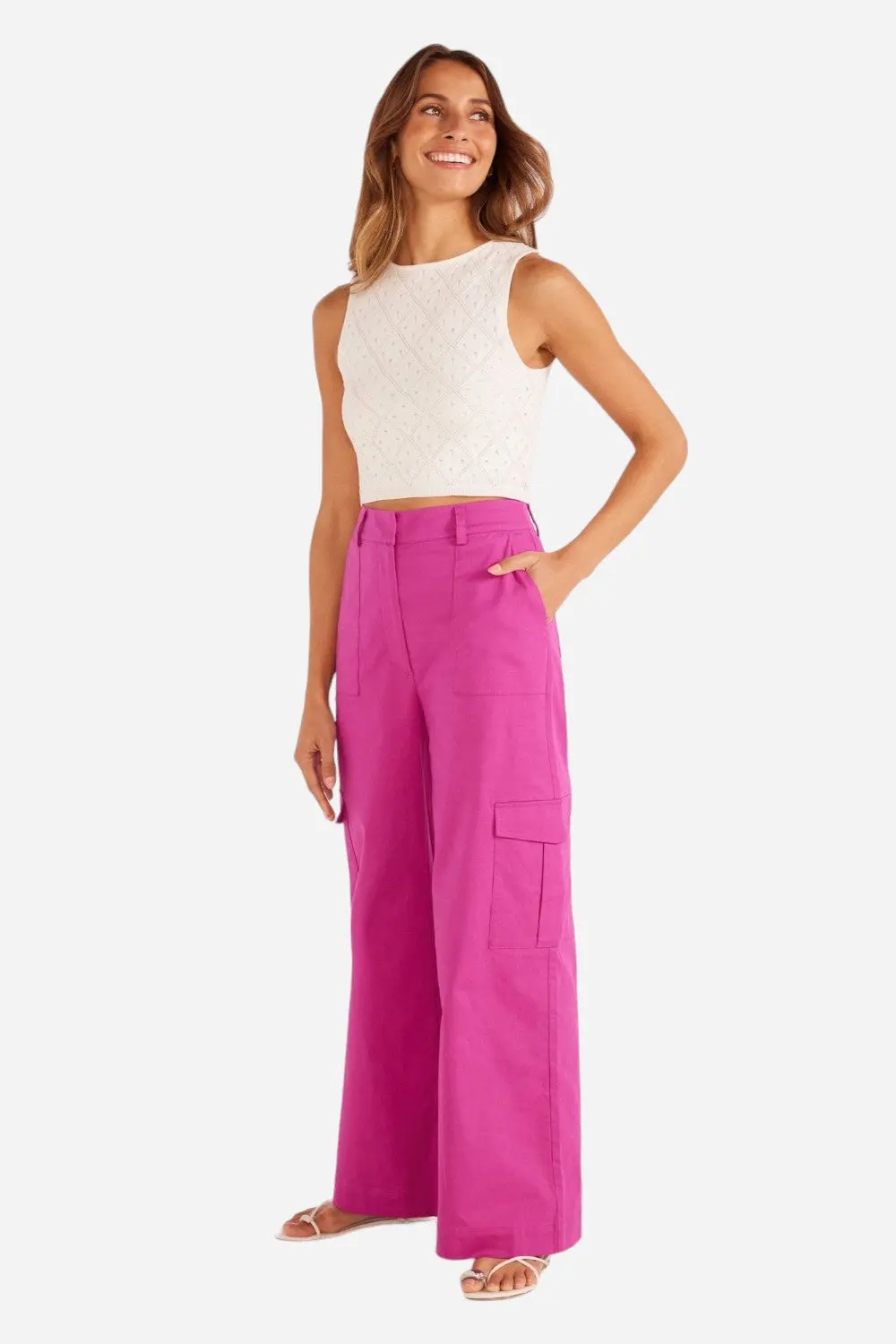 Minkpink Liora Cargo Pocket Pants In Orchid 1